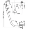 Ab und Überlauf System inkl. Siphon für Nostalgie Badewanne Sicilia, Toscane, San Sebastian, Roma - Chrom