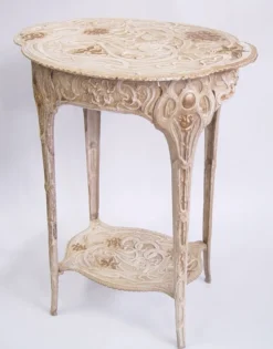 Barock Beistelltisch aus Schmiedeeisen - 46,5 cm x 36 cm x H 60,5 cm - Vintage Nostalgie