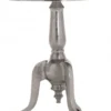 Casa Padrino Aluminium Beistelltisch Massiv Barock Stil Silber H 63 x 51 cm