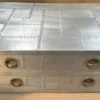 Casa Padrino Aluminium Flugzeug Flieger Couchtisch Silber 120 cm - Aluminium Flugzeug Flieger Möbel