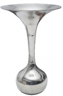Casa Padrino Antik Stil Barock Blumenvase Raw Aluminium 90cm - Pflanzentopf - Hotel Dekoration - Blumengefäss Standvase