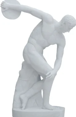 Casa Padrino Antik Stil Garten Deko Marmor Skulptur Diskuswerfer Grau H. 170 cm