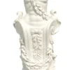 Casa Padrino Antik Stil Marmor Skulptur Mann mit Blumentopf Weiß H. 180 cm