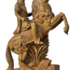 Casa Padrino Antik Stil Marmor Skulptur Römer auf Pferd links Braun H. 210 cm - Garten Deko
