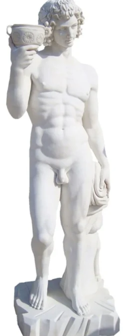 Casa Padrino Antik Stil Marmor Skulptur Mann Weiß H. 180 cm