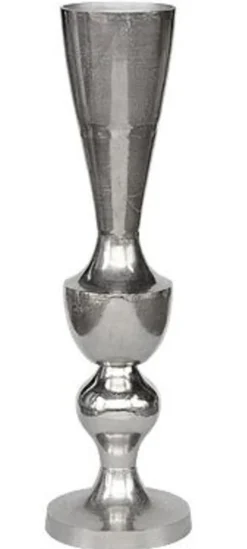 Casa Padrino Antik Stil Vase Aluminium Silber - Hotel Dekoration - Barock Blumengefäss Pflanzentopf - Mod1 H. 107 cm