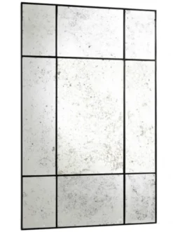 Casa Padrino Antik Stil Wandspiegel Luxus Design Schwarz 110 x 70 cm