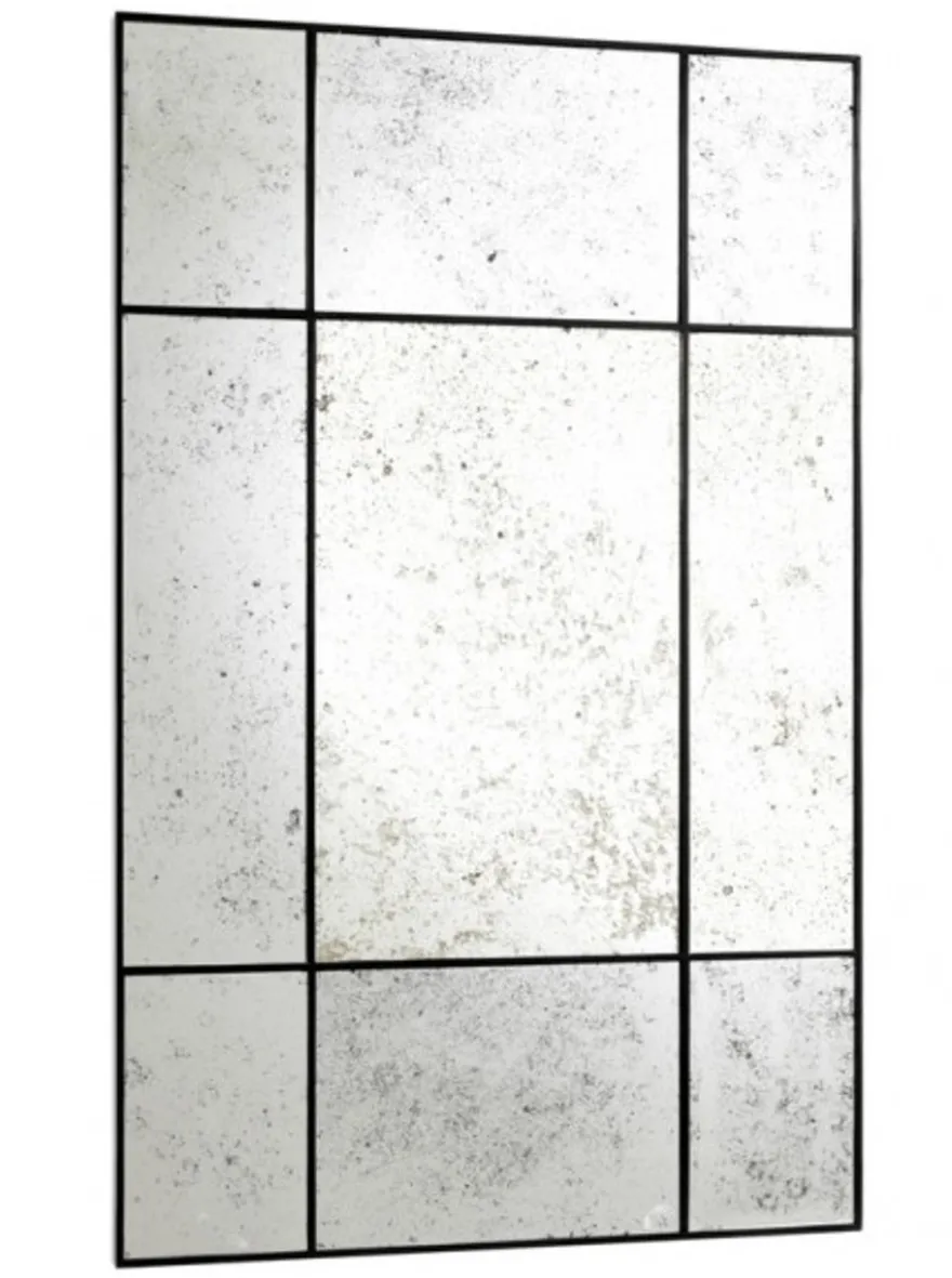 Casa Padrino Antik Stil Wandspiegel Luxus Design Schwarz 110 x 70 cm