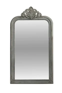 Casa Padrino Antikstil Wandspiegel in Grau – Massives Luxus Design – 90 x H. 160 cm