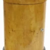Casa Padrino Art Deco Barschrank Vogelaugenahorn Hellbraun / Schwarz Ø 45 x H. 75 cm - Art Deco Bar Möbel
