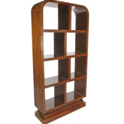 Casa Padrino Art Deco Bücherregal Mahagoni - Artdeco Bücher Schrank Regalsystem Möbel Antik Stil