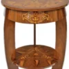 Casa Padrino Art Deco Beistelltisch Mahagoni Intarsien H65 x 75cm - Ludwig XVI Antik Stil Tisch - Möbel
