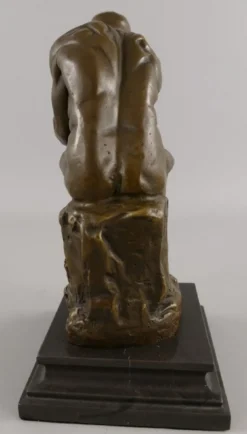 Casa Padrino Art Deco Bronze Deko Figur Der Denker Bronze / Schwarz H. 26 cm