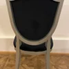 Casa Padrino Art Deco Esszimmer Stuhl Schwarz / Silber - Art Deco Esszimmer Möbel