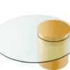 Casa Padrino Art Deco Luxus Couchtisch Gold - 90 x H. 43 cm