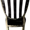 Casa Padrino Art Deco Luxus Esszimmer Stuhl Schwarz Weiß Streifen / Antik Stil Silber - Luxus Hotel Möbel