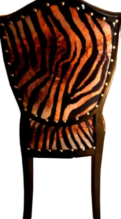 Casa Padrino Art Deco Luxus Esszimmer Stuhl Leopard / Schwarz - Luxus Hotel Möbel