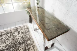 Casa Padrino Art Deco Luxus Konsole Massivholz 120 x 80 x H. 40 cm - Konsolen Tisch - Sekretär Konsole - Telefontisch - Hotel Möbel
