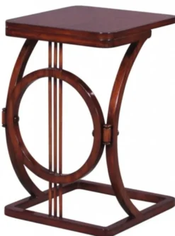 Casa Padrino Art Deco Mahagoni Snack Tisch / Beistelltisch Braun 40 x 40 x H. 62 cm - Luxus Möbel