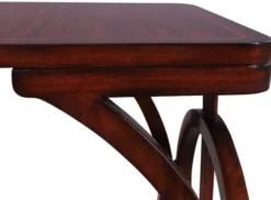 Casa Padrino Art Deco Mahagoni Snack Tisch / Beistelltisch Braun 40 x 40 x H. 62 cm - Luxus Möbel