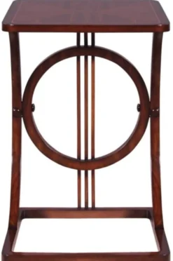 Casa Padrino Art Deco Mahagoni Snack Tisch / Beistelltisch Braun 40 x 40 x H. 62 cm - Luxus Möbel