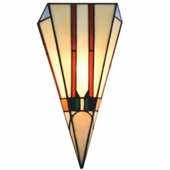 Casa Padrino Art Deco Tiffany Wandleuchte Bunt H. 38 cm - Tiffany Leuchten
