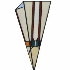 Casa Padrino Art Deco Tiffany Wandleuchte Bunt H. 38 cm - Tiffany Leuchten