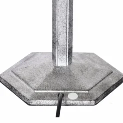 Casa Padrino Art Deco Tiffany Tischleuchte Weiß / Schwarz / Silber H. 48 cm - Tiffany Leuchten