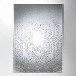 Casa Padrino Art Deco Vintage Wandspiegel Antik Stil Silber 101 x 142 cm - versilbertes Glas - Kunstspiegel