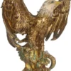 Casa Padrino Barock Adler Büste Gold / Mehrfarbig 55 x 30 x H. 60 cm - Skulptur - Dekofigur im Barockstil