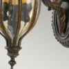 Casa Padrino Barock Außenwandleuchte Braun / Bronze / Gold 24,1 x 35,6 x H. 57,8 cm - Elegante Balkon Garten Terrassen Außenleuchte - Außenbeleuchtung im Barockstil