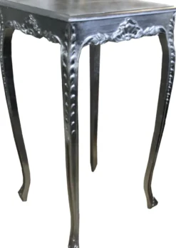 Casa Padrino Barock Bar Tisch Silber Höhe 112 cm, Breite 60 cm - Antik Möbel
