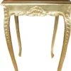 Casa Padrino Barock Bar Tisch Gold 112 cm - Luxus Stehtisch aus Massivholz