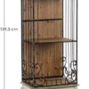 Casa Padrino Barock Bücherschrank Creme / Braun 46,2 x 33 x H. 159,5 cm - Barock Schrank - Barock Regalschrank - Barock Wohnzimmer Möbel - Barock Büro Möbel - Barock Einrichtung