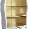 Casa Padrino Barock Bücherschrank im Antik Stil Weiß Hochglanz Gold 110 x 169 cm