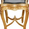 Casa Padrino Barock Beistelltisch mit Marmorplatte viereckig Gold 62 x 43 cm - Antik Stil