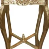 Casa Padrino Barock Beistelltisch Eckig Gold mit Marmorplatte 40 x 40 x H 72.5 cm Antik Stil - Telefon Blumen Tisch