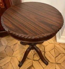 Casa Padrino Barock Beistelltisch Dunkelbraun - Handgefertigter Massivholz Tisch im Barockstil - Barock Wohnzimmer Möbel - Edel & Prunkvoll