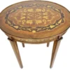 Casa Padrino Barock Beistelltisch Mahagoni Intarsien H80 x 50cm - Ludwig XVI Antik Stil Tisch - Möbel