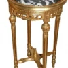 Casa Padrino Barock Beistelltisch Rund Gold im Antik Stil 73 x 38 cm - Handgefertigter Luxus Tisch