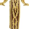 Casa Padrino Barock Beistelltisch Braun / Gold / Rot Ø 55 x H. 78 cm - Runder Massivholz Tisch im Barockstil - Barock Wohnzimmer Möbel