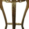 Casa Padrino Barock Beistelltisch Rund Gold mit Marmorplatte 37 cm x H. 70 cm Antik Stil