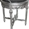 Casa Padrino Barock Beistelltisch Rund Silber ModY14 53 x 47 cm - Antik Stil Luxus Wohnzimmertisch