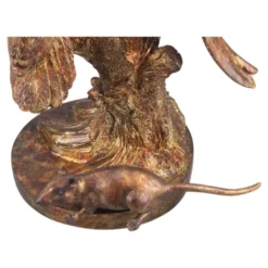 Casa Padrino Barock Beistelltisch Papagei mit Glasplatte H. 62 cm - Barock Deko Möbel