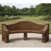 Casa Padrino Barock Beton Gartenbank Braun 196 cm - Barock Garten & Terrassen Möbel