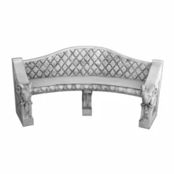 Casa Padrino Barock Beton Gartenbank Grau 196 cm - Barock Garten & Terrassen Möbel