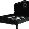 Casa Padrino Barock Bett Pure Baroque Schwarz Mahagoni Massivholz 160 x 200 cm