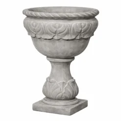 Casa Padrino Barock Blumentopf Grau Ø 53 x H. 80 cm - Barock Garten Deko
