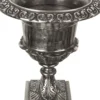 Casa Padrino Barock Blumentopf / Pflanzentopf Antik Silber Ø 34 x H. 58,5 cm - Aluminium Blumengefäß Pflanzkübel im Antik Stil