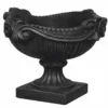 Casa Padrino Barock Blumentopf Schwarz Ø 46 x H. 33 cm - Barock Garten Deko